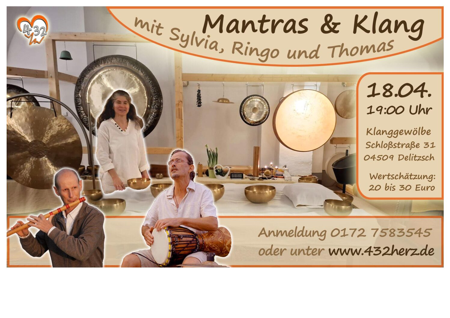 Mehr über den Artikel erfahren Mantras & Klang mit Sylvia, Ringo und Thomas